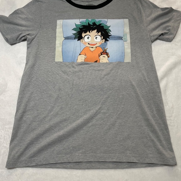 My Hero Academia Baby Deck Gray Graphic T-Shirt Size Large - Picture 2 of 11